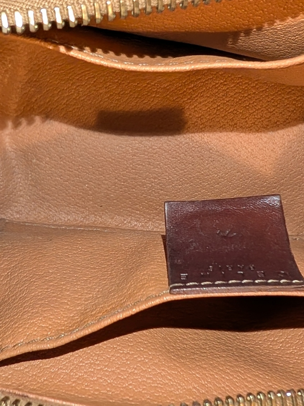 CELINE Triomphe Macadam Cosmetics Travel Bag Vintage Mad e In Italy Brown VGUC - Picture 11 of 15